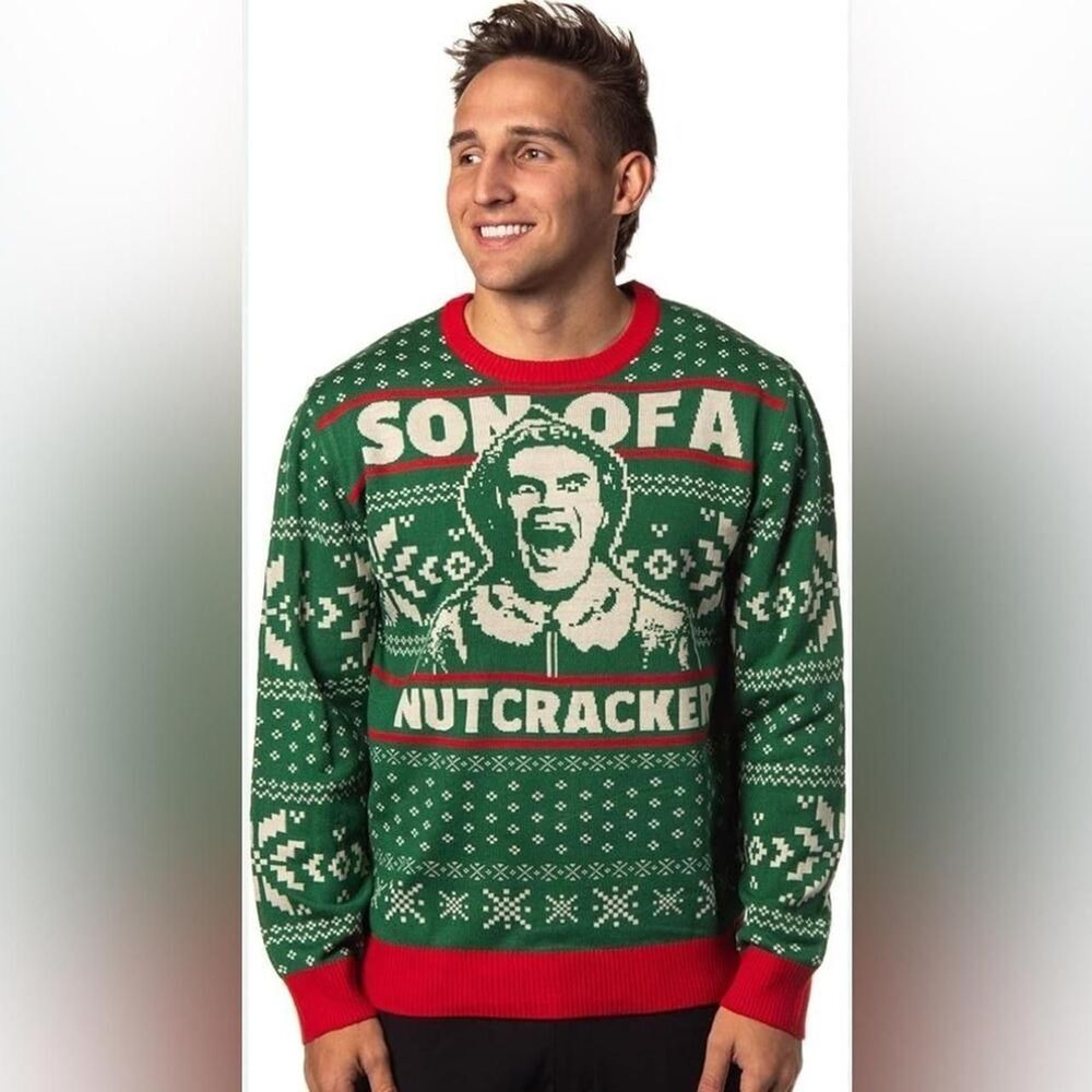 ELF Son of a Nutcracker Men's Christmas Sweater
